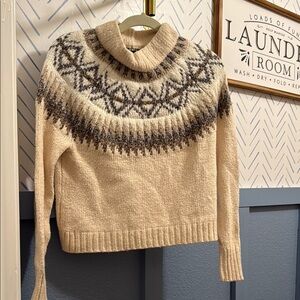 Cozy Cream Patterned Sweater
